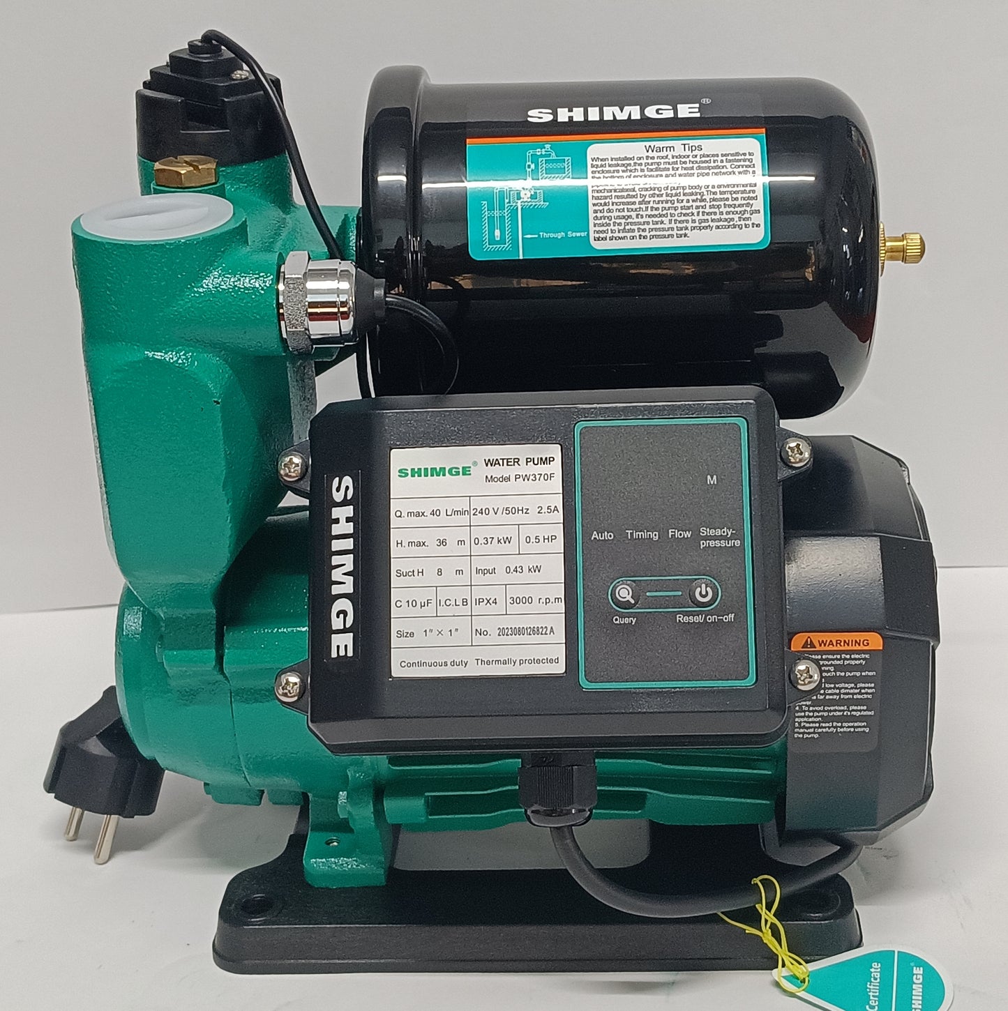 Shimge Pump - Hot water pump - PW370F