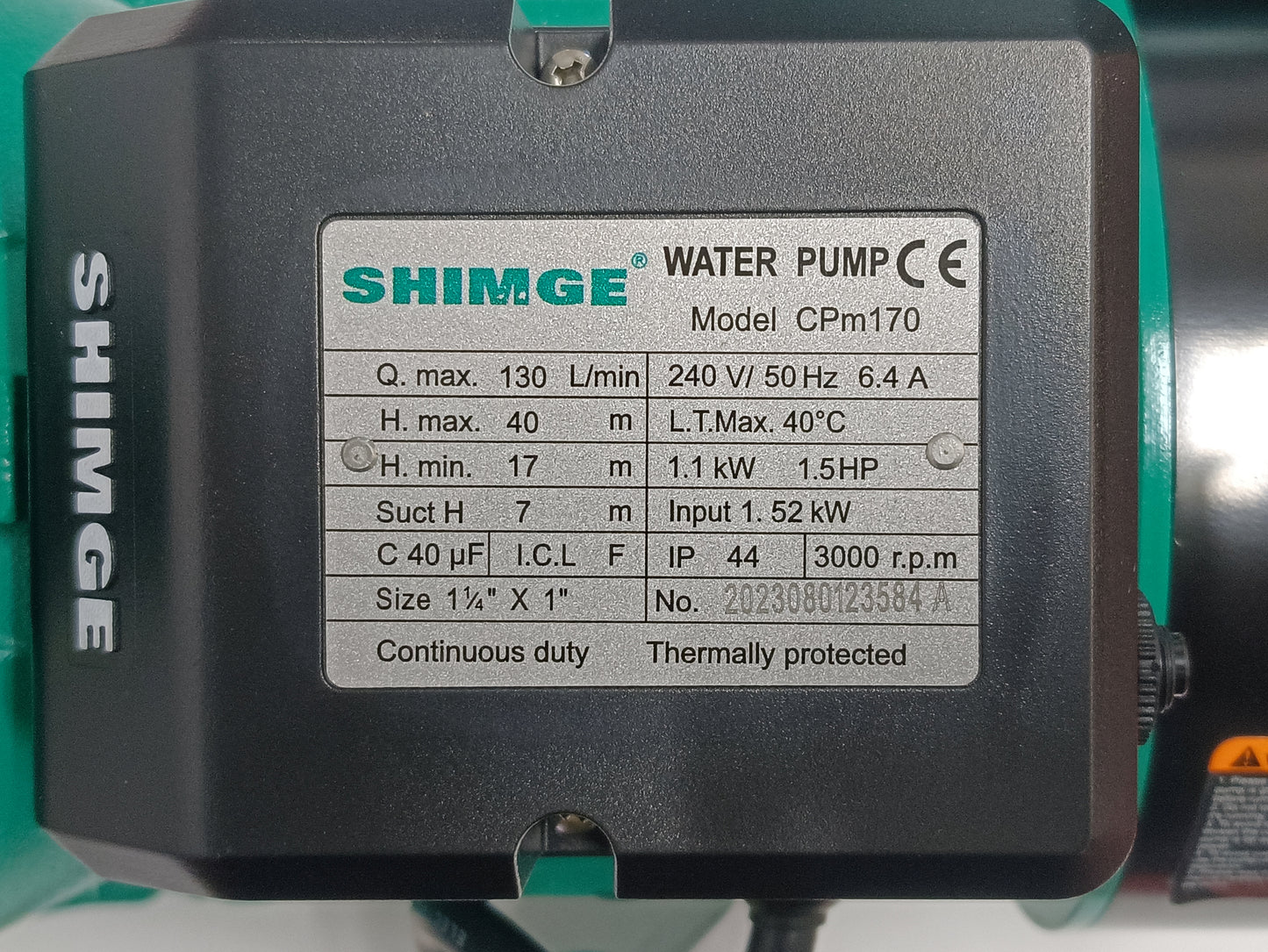 Shimge Pump - Domestic pump - CPM170