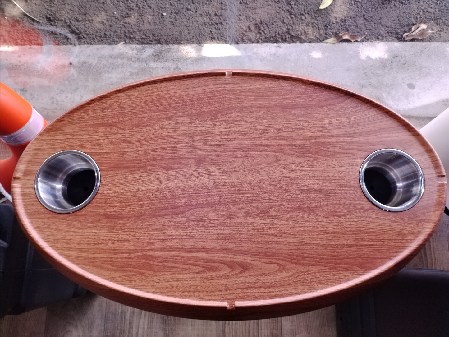 Teak Wood Oval Tabletop