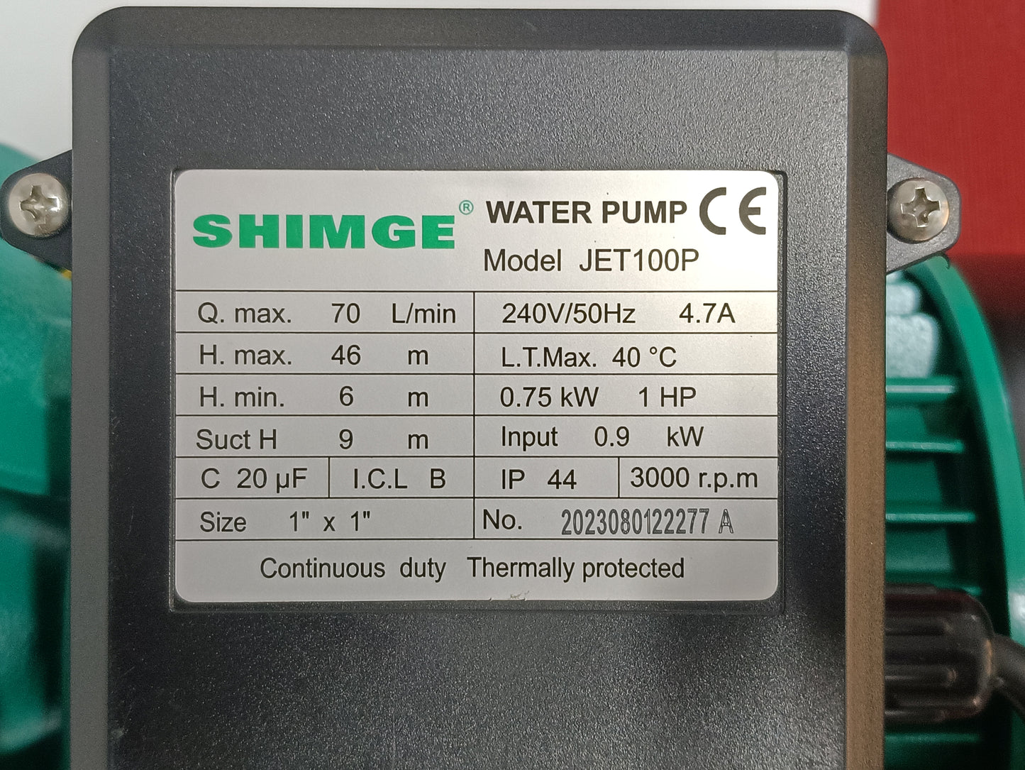 Shimge Pump - Domestic pump JET 100P