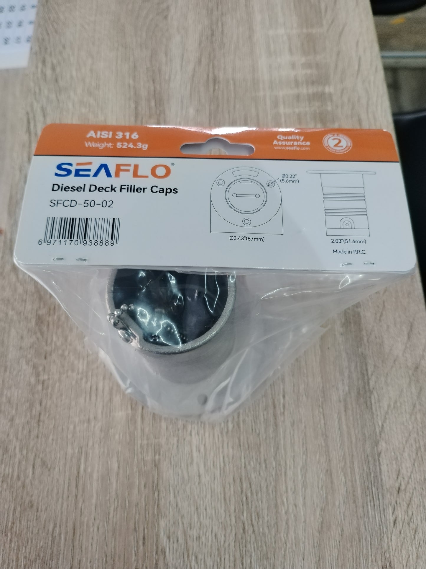 Seaflo Diesel Deck Filler Caps with Key