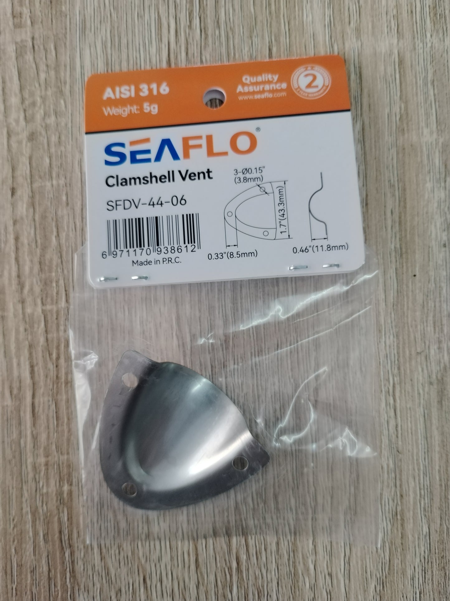 Seaflo Midget Vent 1.7"x1.67"