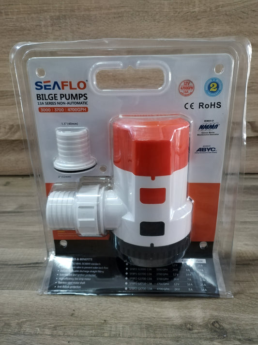 Seaflo Non-Auto Bilge Pump 13 A (4700GPH)