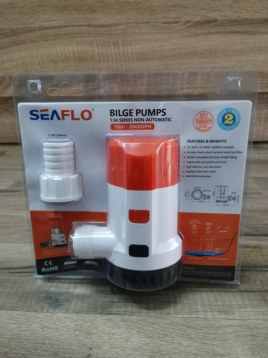 Seaflo Non-Auto Bilge Pump 13A (1500GPH)