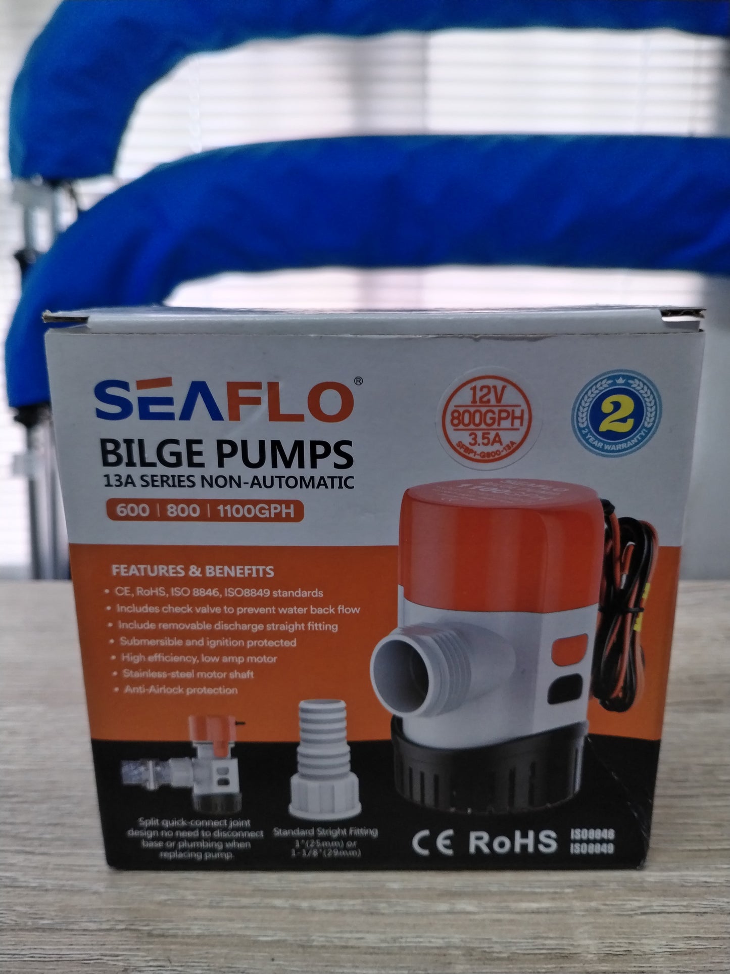 Seaflo Non-Auto Bilge Pump 13A Series (800GPH)