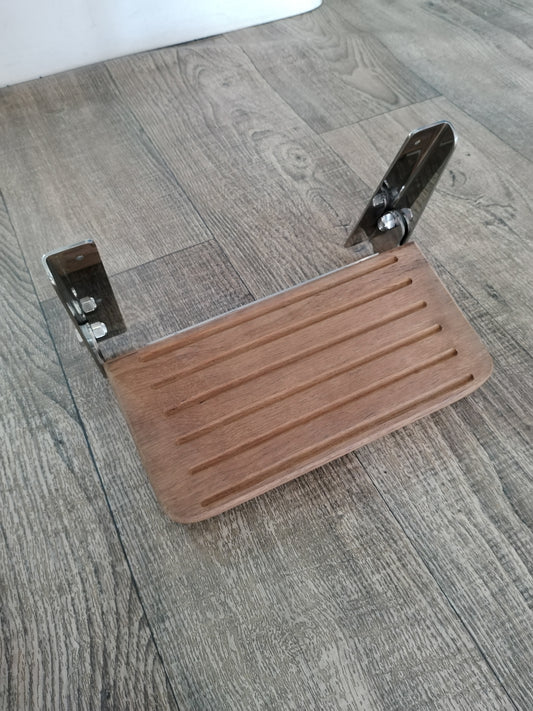 Foldable teak wood step 12" 300mm