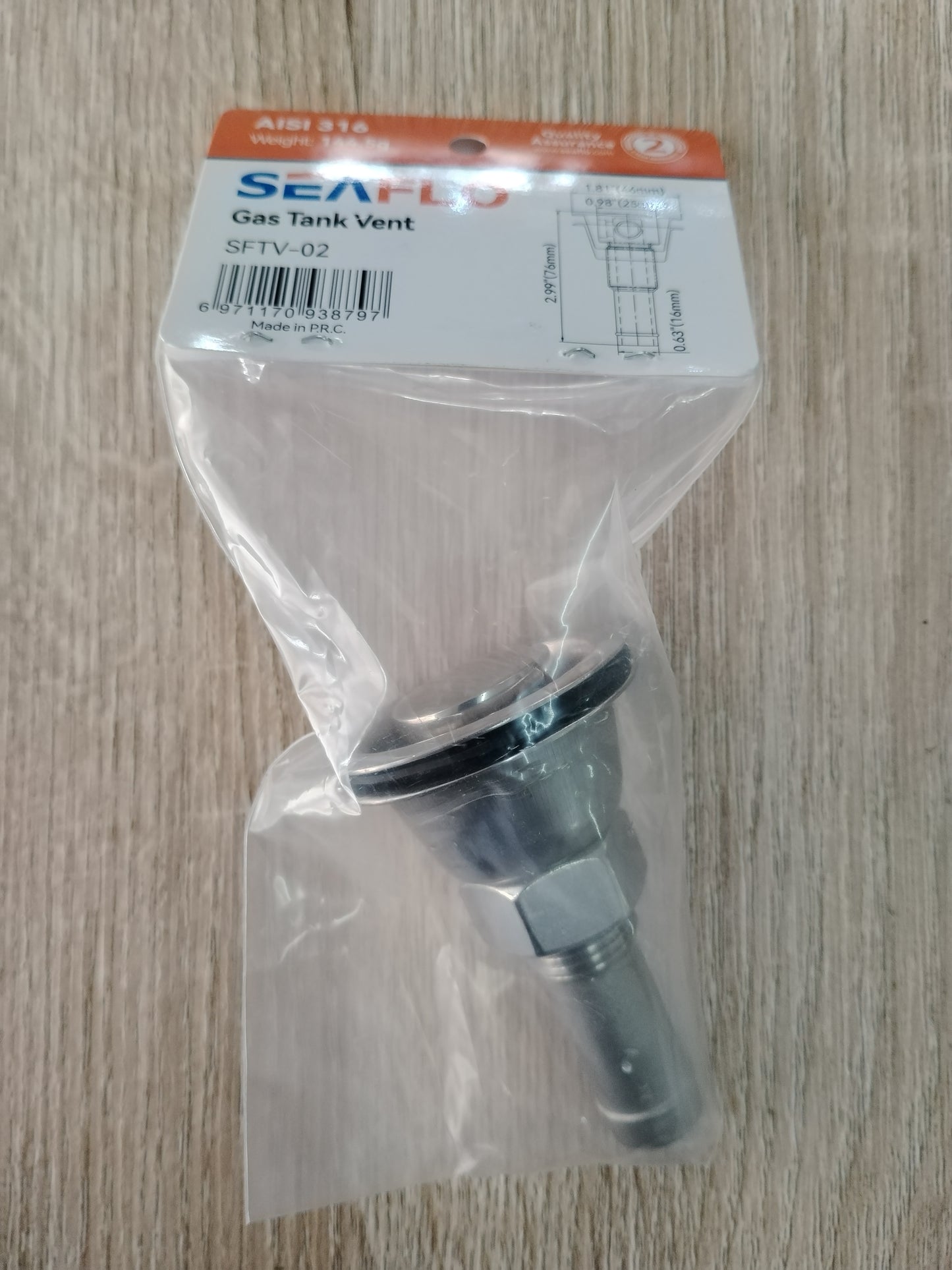 Seaflo Gas Tank Vent Straight