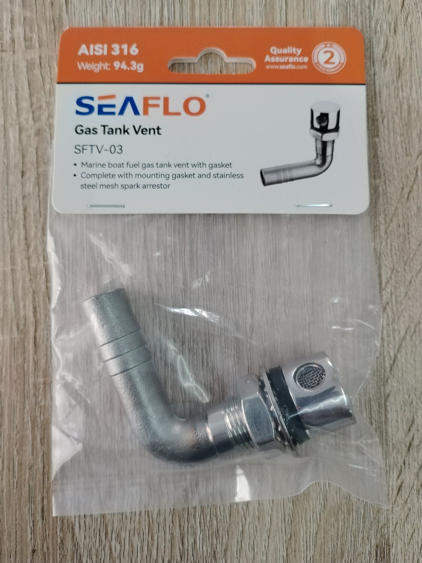 Seaflo Gas Tank Vent Angle