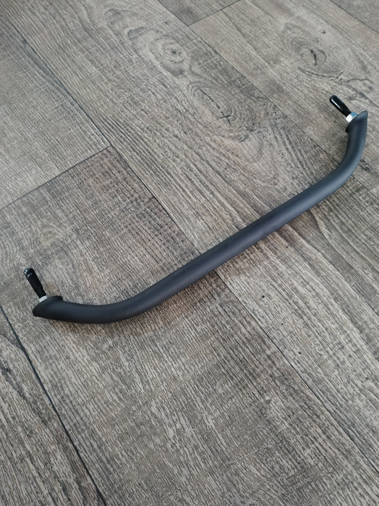Heavy duty oval handrail with stud PVD black 16"
