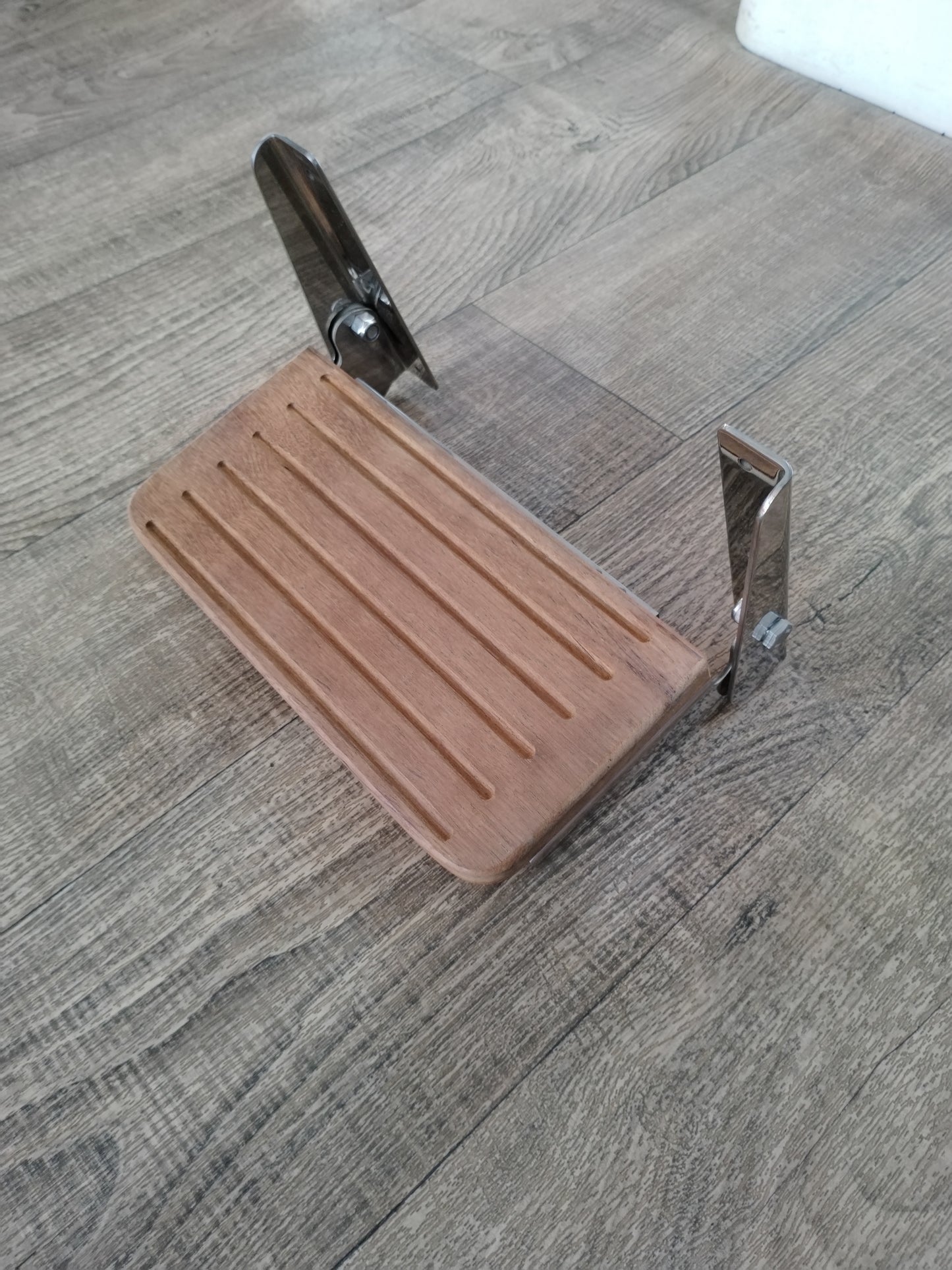 Foldable teak wood step 12" 300mm